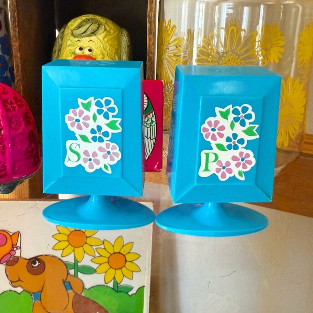 Flower Power 𝟔𝟎'𝐬 𝐏𝐥𝐚𝐬𝐭𝐢𝐜 𝐒𝐚𝐥𝐭 & 𝐏𝐞𝐩𝐩𝐞𝐫 𝐒𝐡𝐚𝐤𝐞𝐫𝐬 - Picture 2 of 2